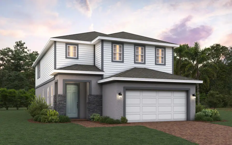 DeLeon elevation 1 shown with optional stone DeLeon elevation 1 shown with optional stone