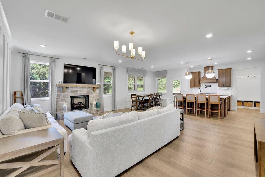 Furnished interior view inside a new home in , Flowery Branch (Image 48).
