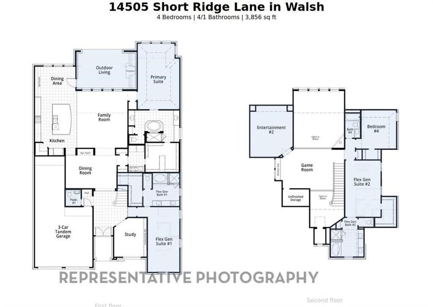 2D floor plan layout of this home in , Aledo, TX (Image 2).