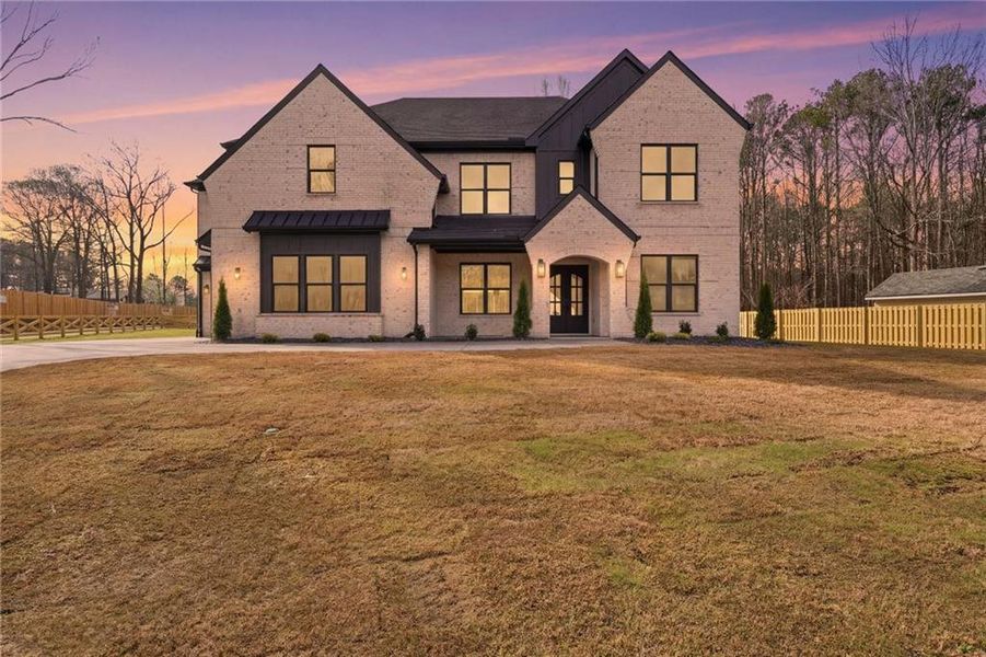 Front exterior of a new home in , Lawrenceville, GA, highlighting curb appeal (Image 29).