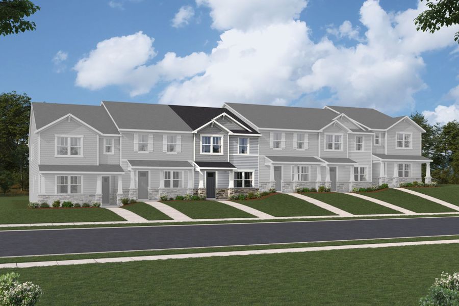 Representative exterior photo of a completed home built from the Shelby by Mattamy Homes in The Townes at Westfall, Gastonia, NC (Image 2).