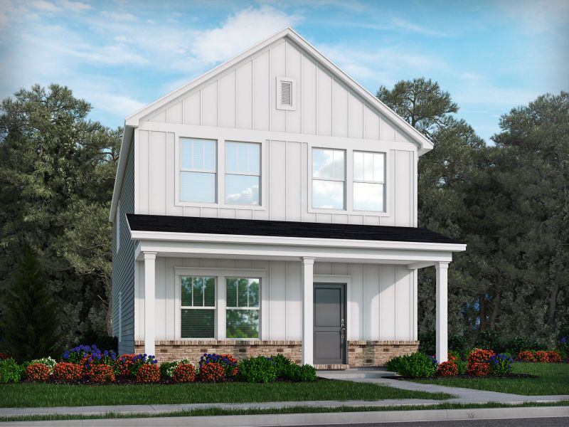 Representative exterior photo of a completed home built from the Bayview by Meritage Homes in Nolen Farm, Gastonia, NC (Image 4).