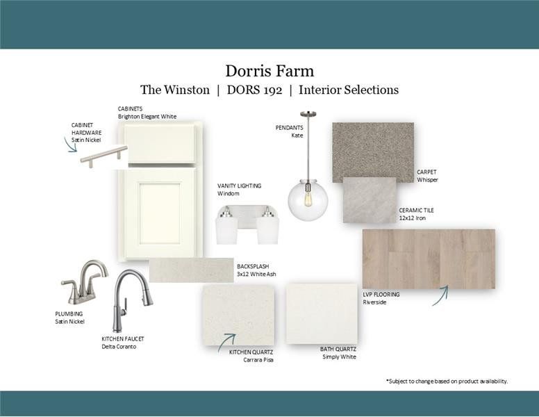 Sample of building materials used in homes in Dorris Farm at Willow Springs, White House (Image 40).