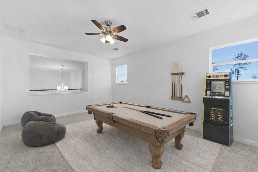 Virtually Staged Game Room