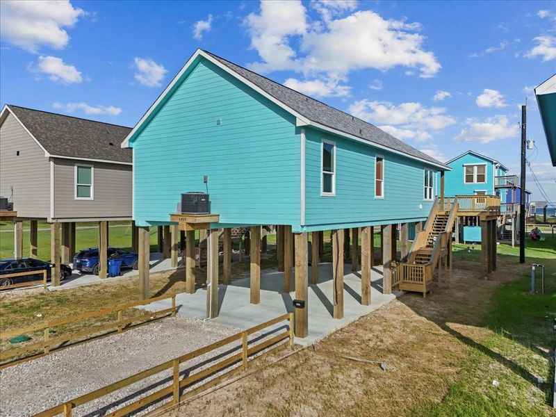 Exterior details and patio area of a home in , Surfside Beach (Image 1). Exterior details and patio area of a home in , Surfside Beach (Image 1).