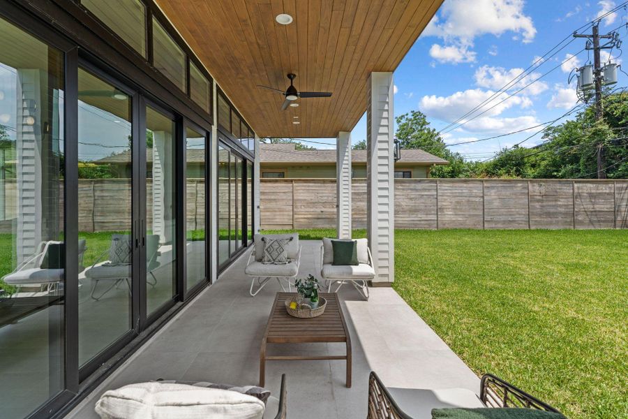 Exterior details and patio area of a home in , Houston (Image 24).