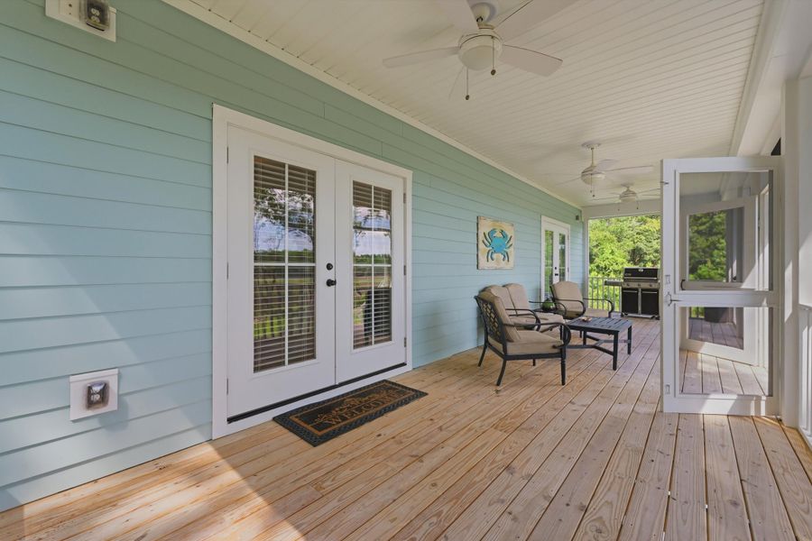 Exterior details and patio area of a home in , Johns Island (Image 30). Exterior details and patio area of a home in , Johns Island (Image 30).