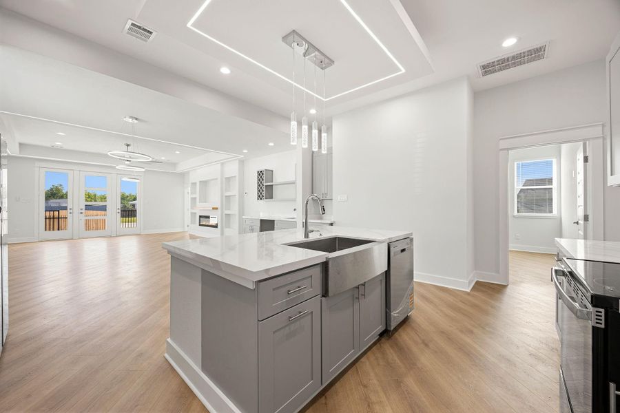 Furnished interior view inside a new home in , Cleveland (Image 18).