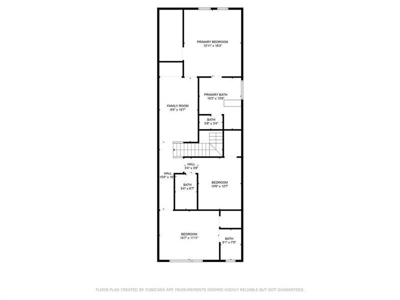 Second floor digital floor plan