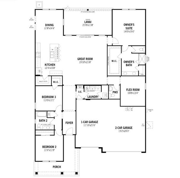2D floor plan layout of this home in RiverTown - Forest, St. Johns, FL (Image 4).