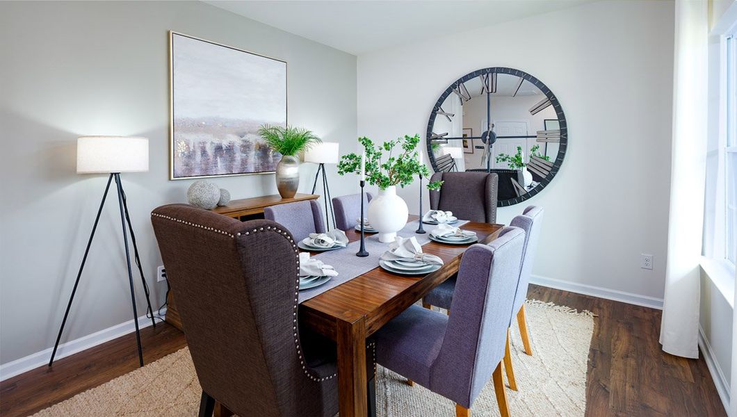Furnished interior view inside a new home in Tap Root Farms, Fletcher (Image 10).