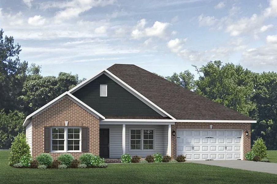 Representative exterior photo of a completed home built from the Newport by Keystone Homes NC in Royal Pines, Trinity, NC (Image 20).