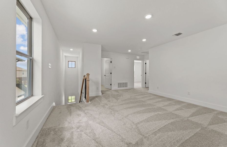 Spacious, unfurnished interior of a new home in Saddleback at Santa Rita Ranch, Liberty Hill (Image 16). Spacious, unfurnished interior of a new home in Saddleback at Santa Rita Ranch, Liberty Hill (Image 16).