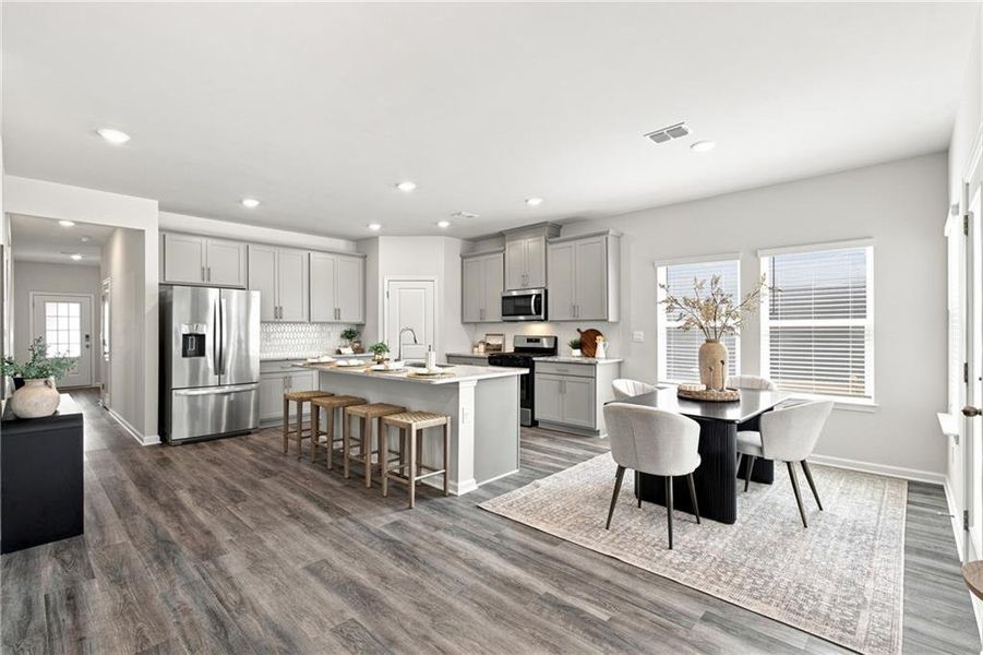 Furnished interior view inside a new home in Parkside at Grayson, Grayson (Image 9).