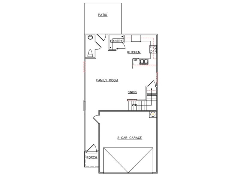 2D floor plan layout for the Nelson - Single Family Homes by Dream Finders Homes in The Villages at Harris Creek, West Point, GA (Image 3).