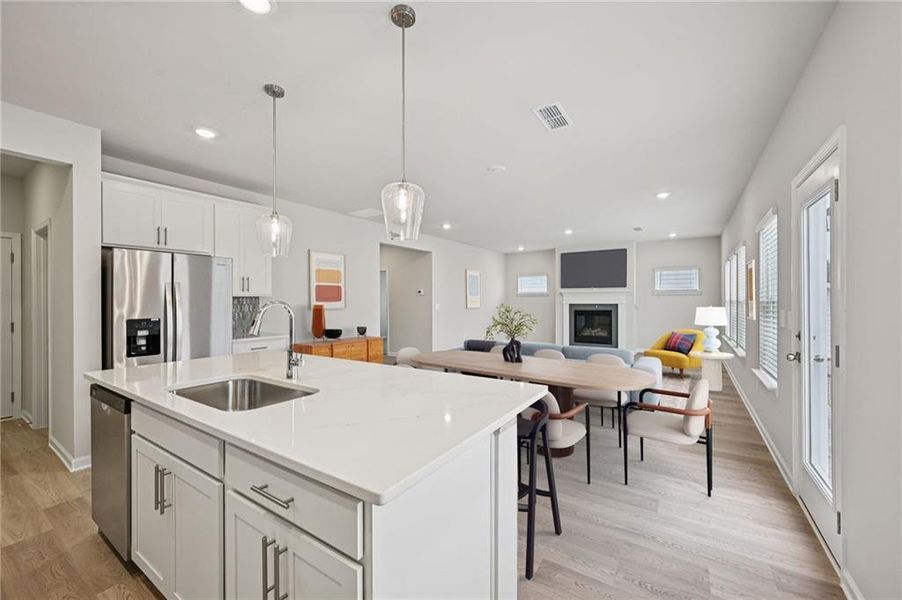 Furnished interior view inside a new home in Parkside at Grayson, Grayson (Image 10). Furnished interior view inside a new home in Parkside at Grayson, Grayson (Image 10).