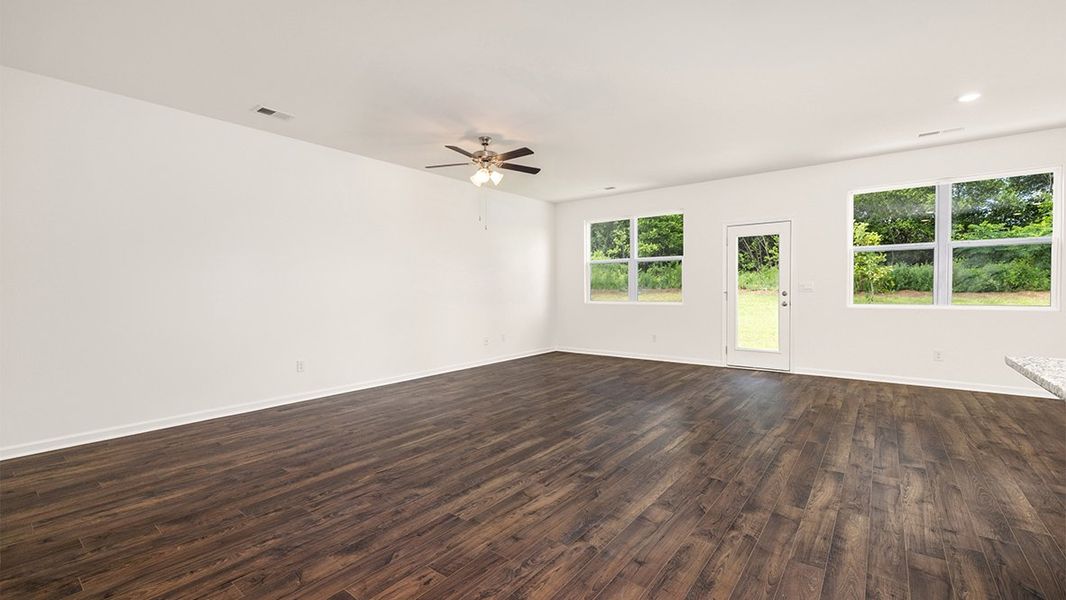 Representative unfurnished interior of a home built from the Aria by D.R. Horton in The Preserve at Agricultural Village, Perry (Image 17). Representative unfurnished interior of a home built from the Aria by D.R. Horton in The Preserve at Agricultural Village, Perry (Image 17).