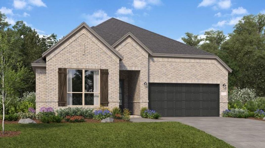 Front exterior of a new home in , Fulshear, TX, highlighting curb appeal (Image 1). Front exterior of a new home in , Fulshear, TX, highlighting curb appeal (Image 1).