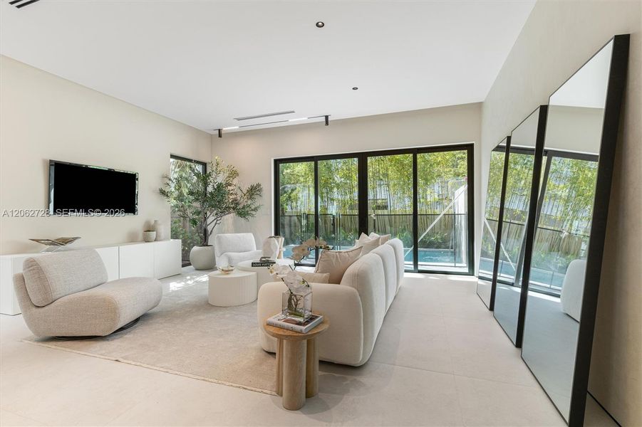 Furnished interior view inside a new home in , Miami (Image 10). Furnished interior view inside a new home in , Miami (Image 10).