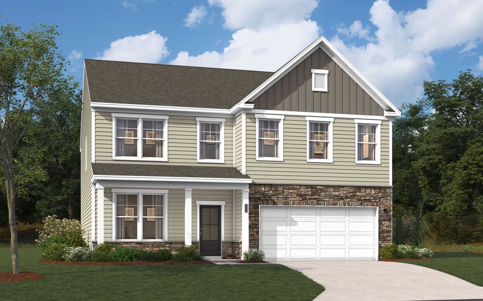 Representative exterior photo of a completed home built from the The Kershaw by Stanley Martin Homes in Riverside Ridge, Lawrenceville, GA (Image 61).