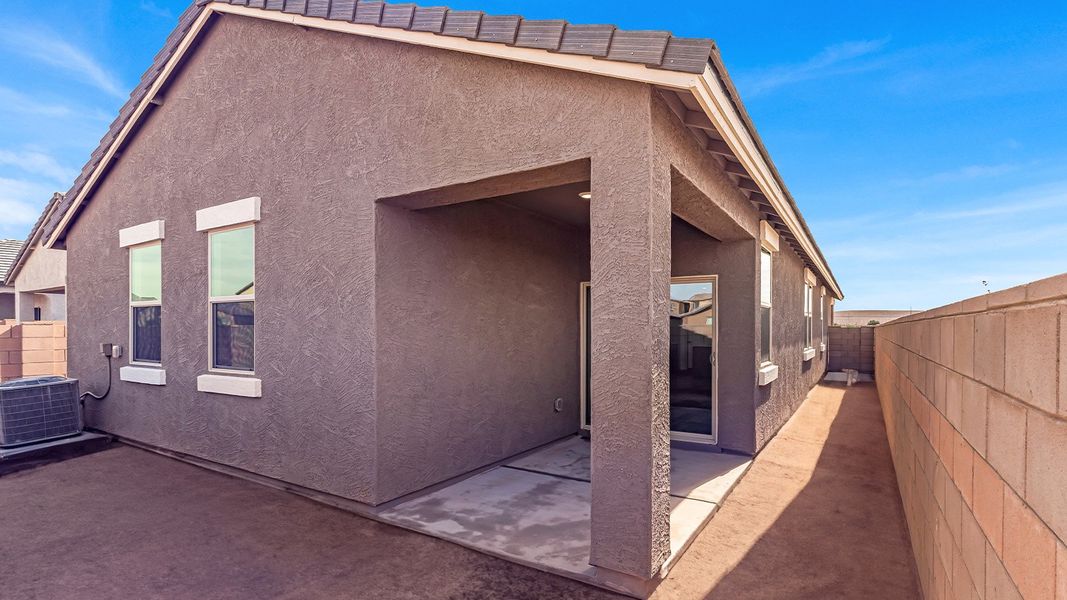 Exterior details and patio area of a home in Coronet at Gladden Farms, Marana (Image 23). Exterior details and patio area of a home in Coronet at Gladden Farms, Marana (Image 23).