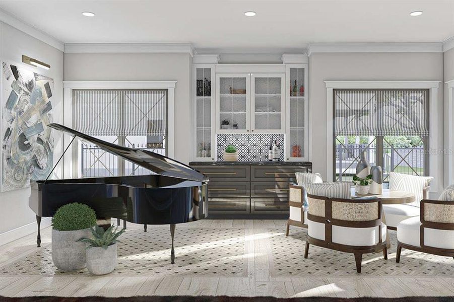 Furnished interior view inside a new home in , Tampa (Image 16).