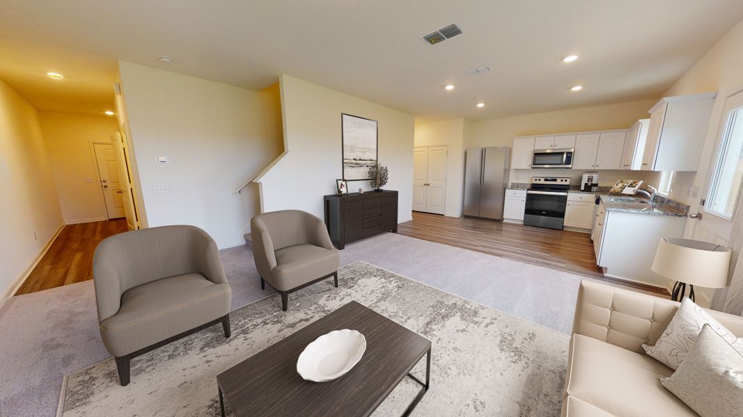 Representative furnished interior of a home built from the Endeavor by Starlight Homes in Sonterra, Jarrell (Image 4). Representative furnished interior of a home built from the Endeavor by Starlight Homes in Sonterra, Jarrell (Image 4).