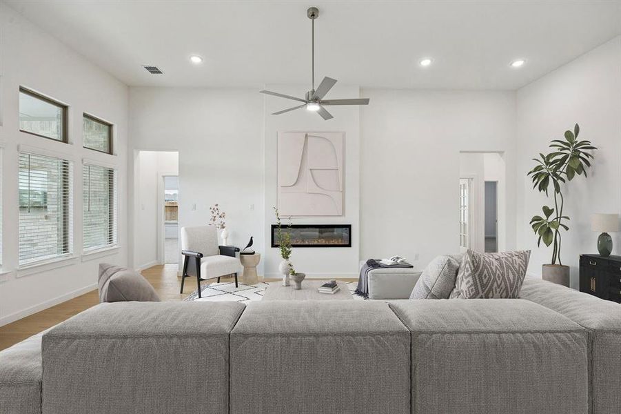 Living Room in the Gilmour II home plan by Trophy Signature Homes – REPRESENTATIVE PHOTO Living Room in the Gilmour II home plan by Trophy Signature Homes – REPRESENTATIVE PHOTO