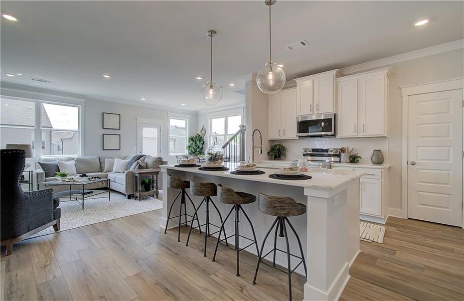 Furnished interior view inside a new home in The Towns at Auburn Station East, Auburn (Image 14).