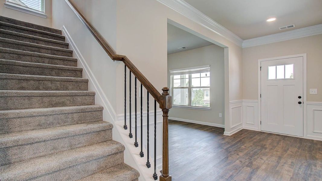 Representative furnished interior of a home built from the Vickery by DRB Homes in Berkeley Lakes, Locust Grove (Image 8).