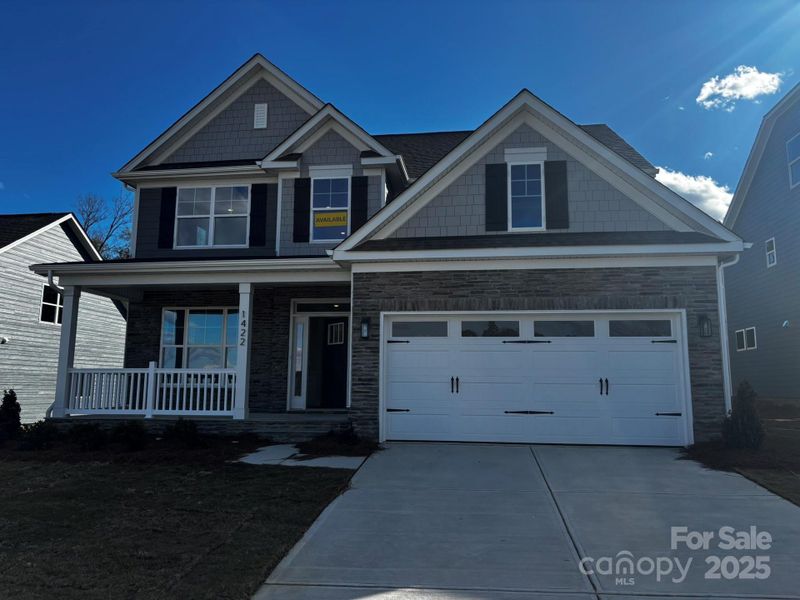 Front exterior of a new home in Waterford Commons, Rock Hill, SC, highlighting curb appeal (Image 2). Front exterior of a new home in Waterford Commons, Rock Hill, SC, highlighting curb appeal (Image 2).