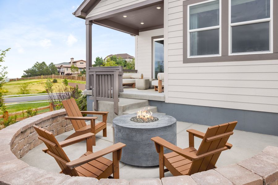 Representative exterior details of a home built from the 4003 by Risewell Homes in The Manors Collection at Golden Overlook, Golden (Image 3).