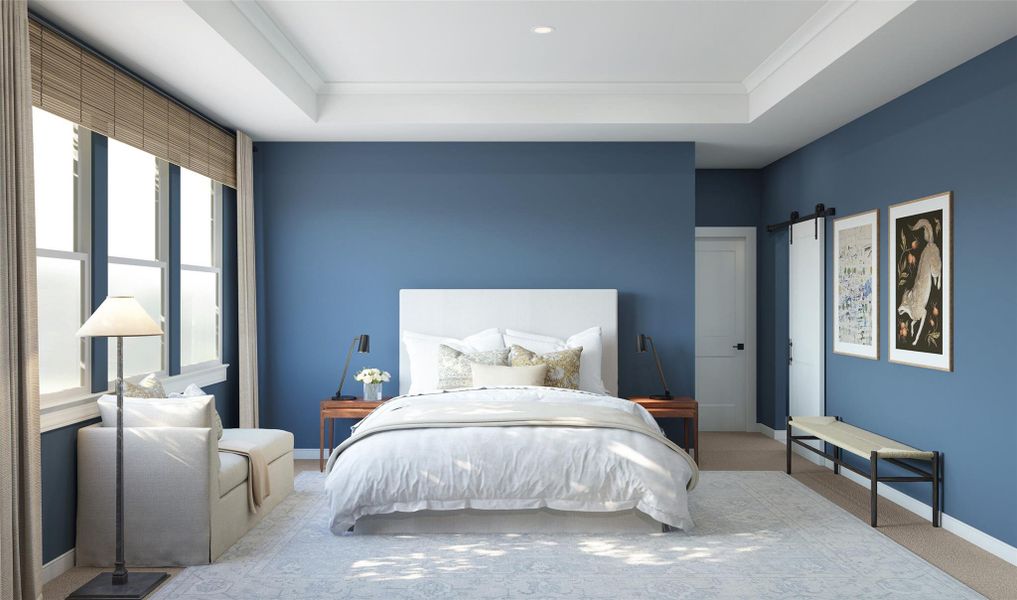 Spacious primary suite (*Artist rendering used for illustration purposes only.) Spacious primary suite (*Artist rendering used for illustration purposes only.)