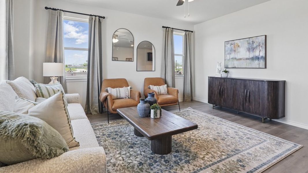 Representative furnished interior of a home built from the Caspian by D.R. Horton in Liberty Crossing, Royse City (Image 17). Representative furnished interior of a home built from the Caspian by D.R. Horton in Liberty Crossing, Royse City (Image 17).