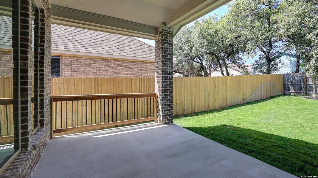 Exterior details and patio area of a home in Kallison Ranch, San Antonio (Image 4).