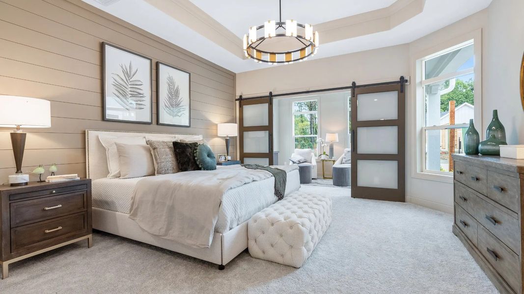 Furnished interior view inside a new home in The Courtyards at Bailey Farm, Dacula (Image 15).
