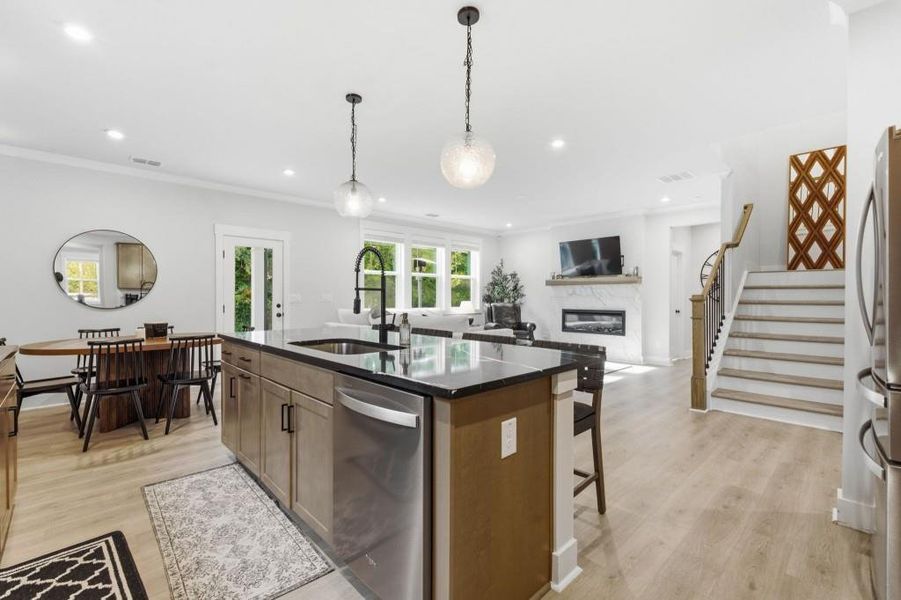 Furnished interior view inside a new home in Cambridge at Steels Bridge, Canton (Image 32).