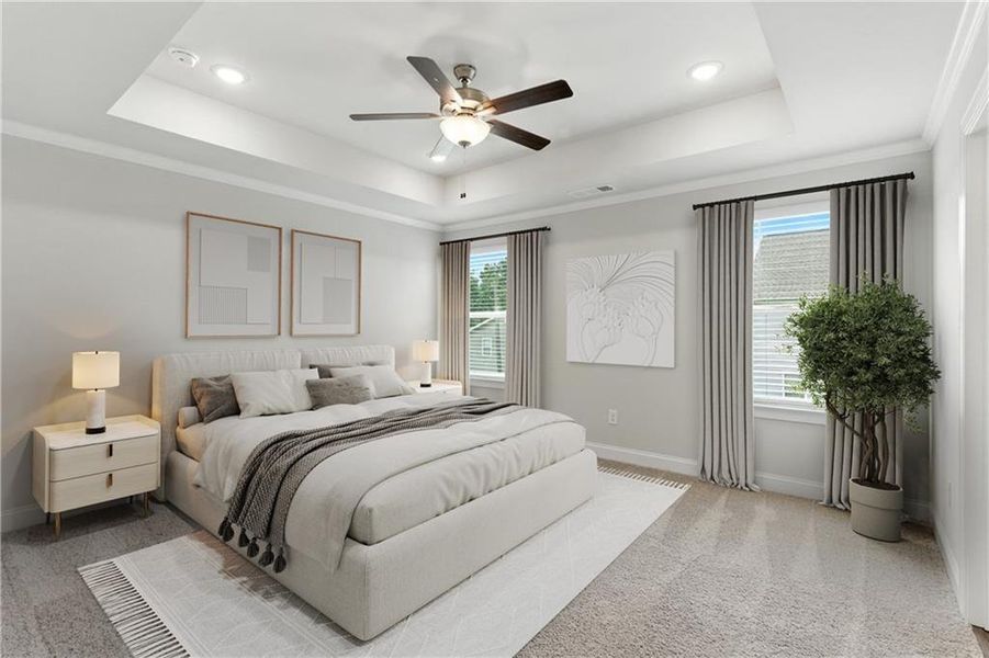 Furnished interior view inside a new home in The Village at Shallowford, Kennesaw (Image 6). Furnished interior view inside a new home in The Village at Shallowford, Kennesaw (Image 6).