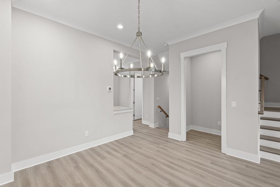 Representative unfurnished interior of a home built from the The Kensington by JW Collection in Devin's Shire, Kennesaw (Image 19).