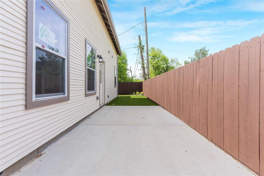Exterior details and patio area of a home in , Dallas (Image 3). Exterior details and patio area of a home in , Dallas (Image 3).