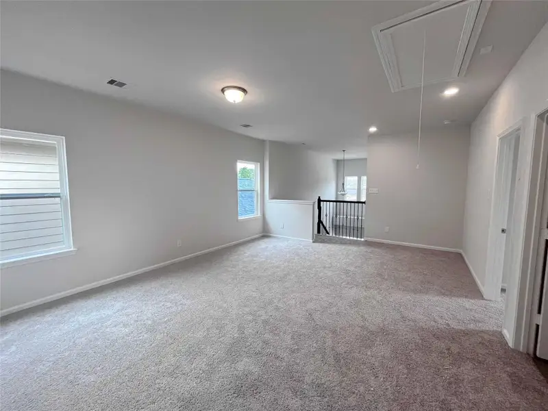 The Robin II- Game Room Upstairs. Home under construction. Sample floor plan photo used for illustrative purposes only. Upgrades, selections options, windows and colors may vary. The Robin II- Game Room Upstairs. Home under construction. Sample floor plan photo used for illustrative purposes only. Upgrades, selections options, windows and colors may vary.