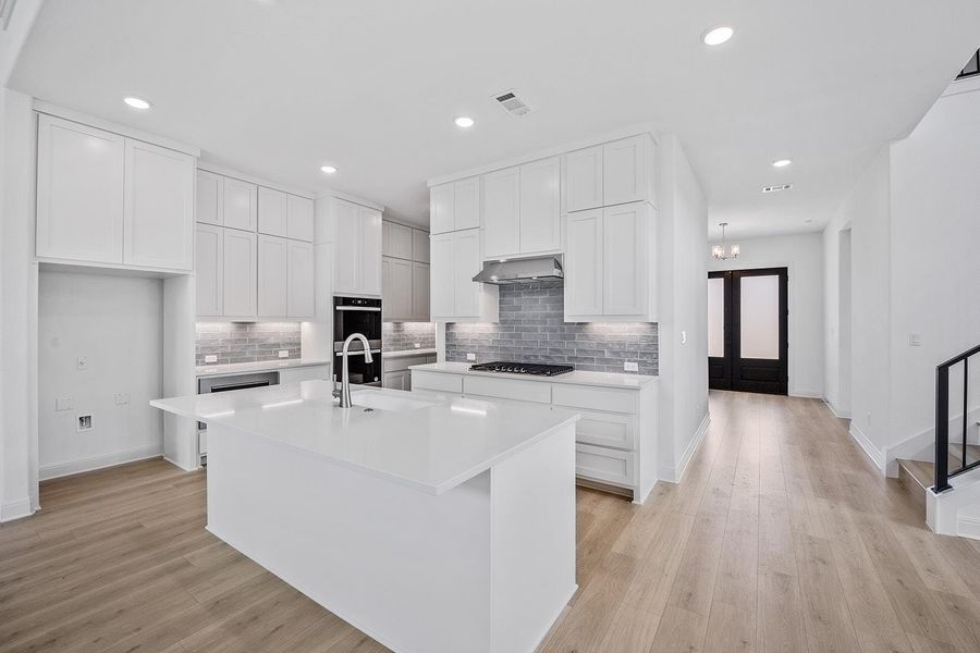 Furnished interior view inside a new home in Wolf Ranch South Fork, Georgetown (Image 9). Furnished interior view inside a new home in Wolf Ranch South Fork, Georgetown (Image 9).