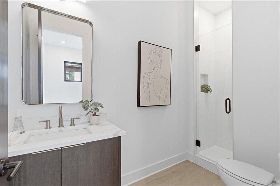 Furnished interior view inside a new home in , Atlanta (Image 30).