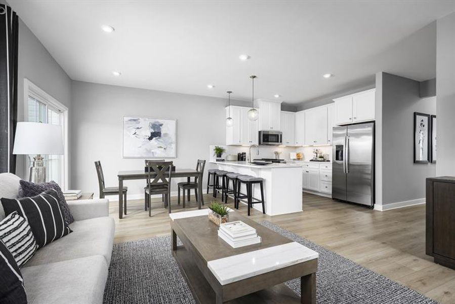 Furnished interior view inside a new home in McCain's Station Townhomes, Gallatin (Image 5).