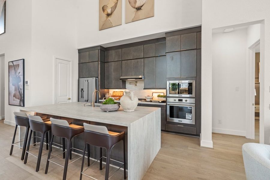 Furnished interior view inside a new home in Legacy Prairie at Katy Court 60', Katy (Image 12).