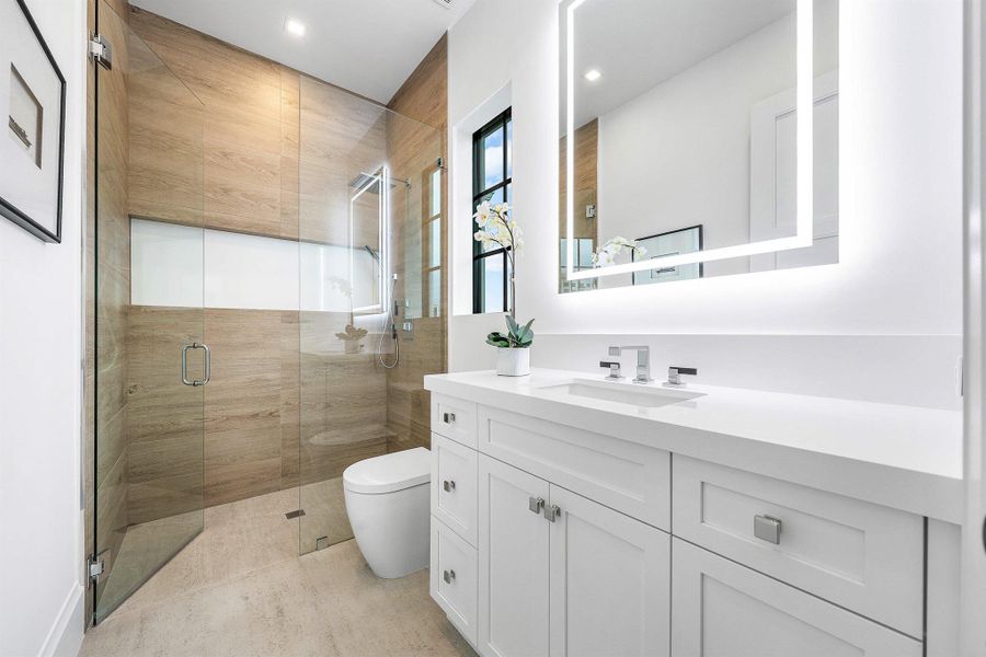 Furnished interior view inside a new home in , Boca Raton (Image 76).