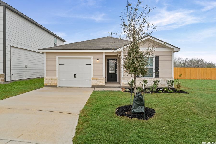 Front exterior of a new home in , San Antonio, TX, highlighting curb appeal (Image 2). Front exterior of a new home in , San Antonio, TX, highlighting curb appeal (Image 2).