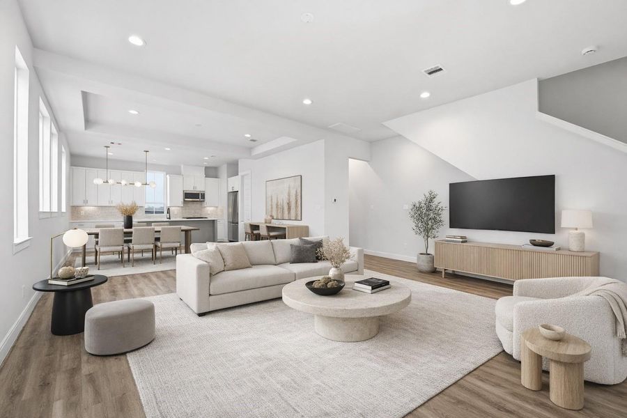 Living and Dining Virtually Staged