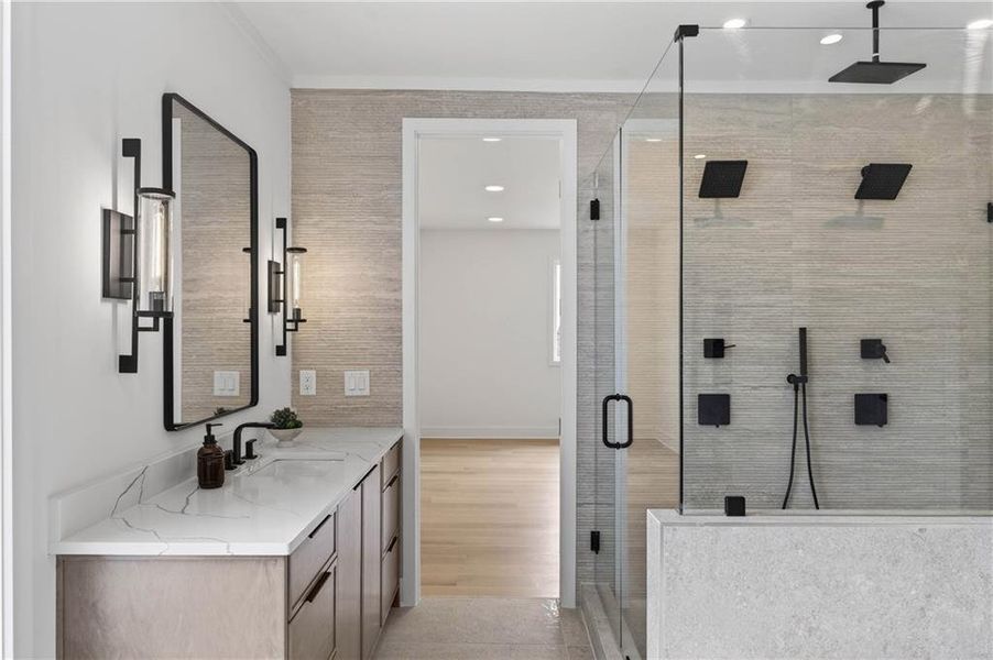 Furnished interior view inside a new home in , Marietta (Image 10).