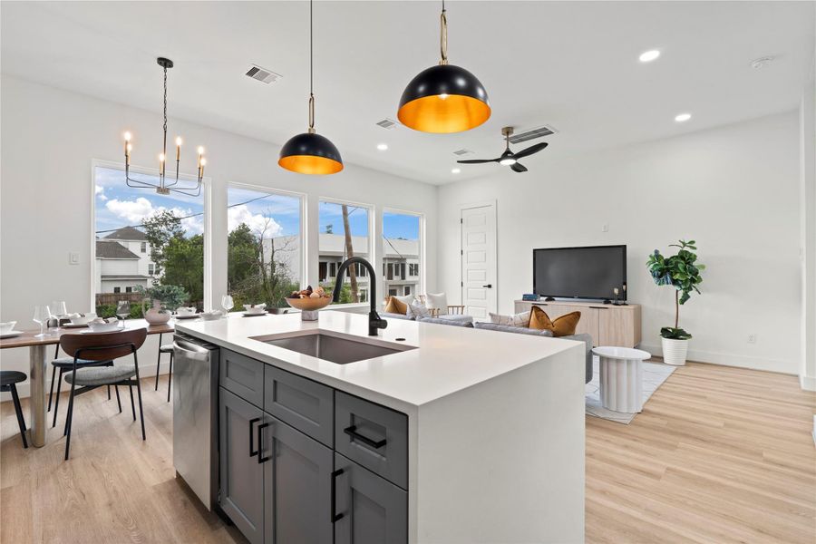 With this open-concept layout; enjoy uninterrupted flow from kitchen to dining to living—ideal for modern entertaining.